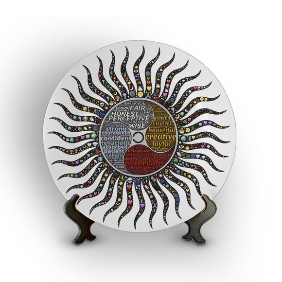 Prato Porcelana Decorativo Mandala