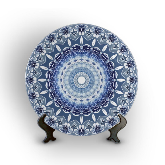 Prato Porcelana Decorativo Mandala