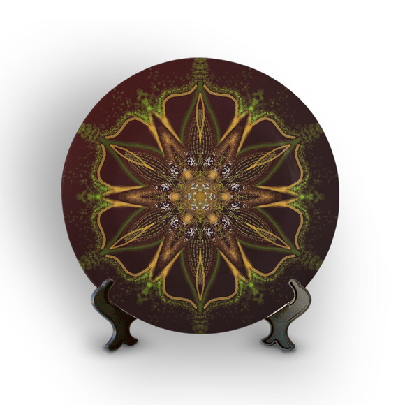 Prato Porcelana Decorativo Mandala