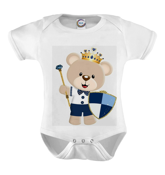 Body Infantil Ursinho Rei