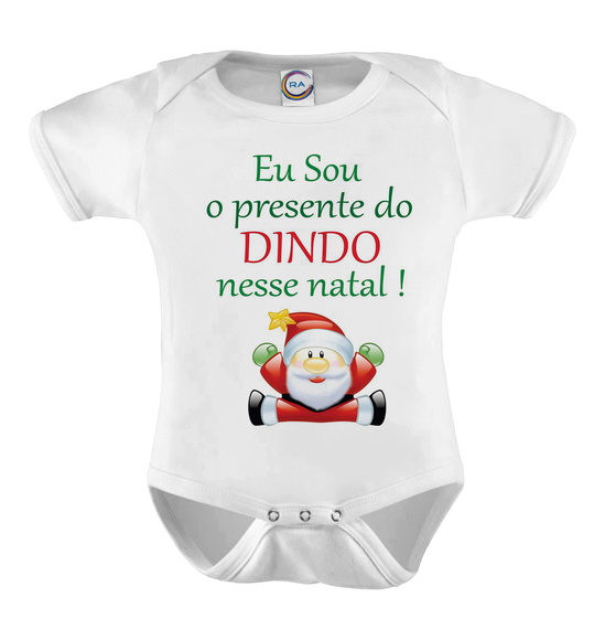 Body Infantil Eu Sou o Presente do Dindo Neste Natal
