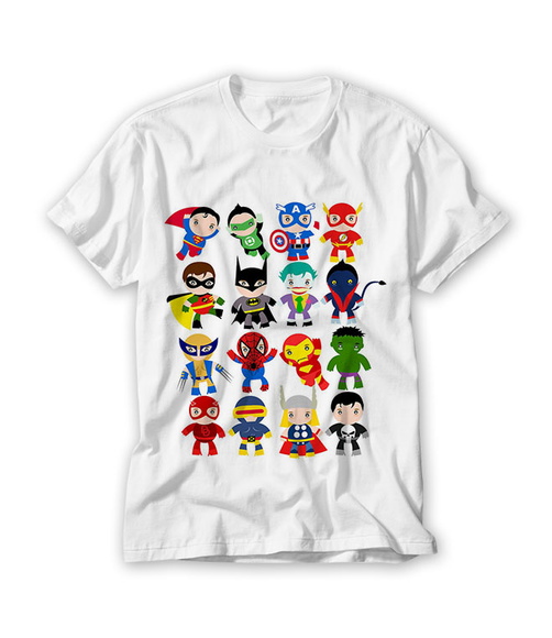 Camiseta Infantil Mascotes Super Heróis