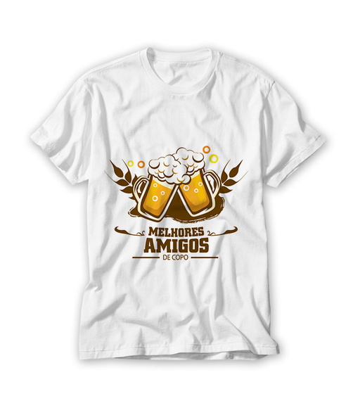 Camiseta Melhores Amigos de Copo