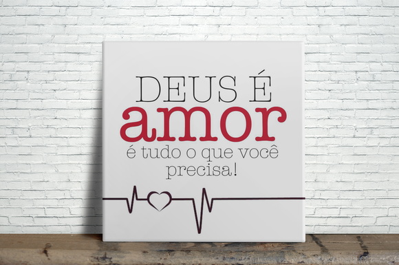 Azulejo Decorativo Deus é Amor
