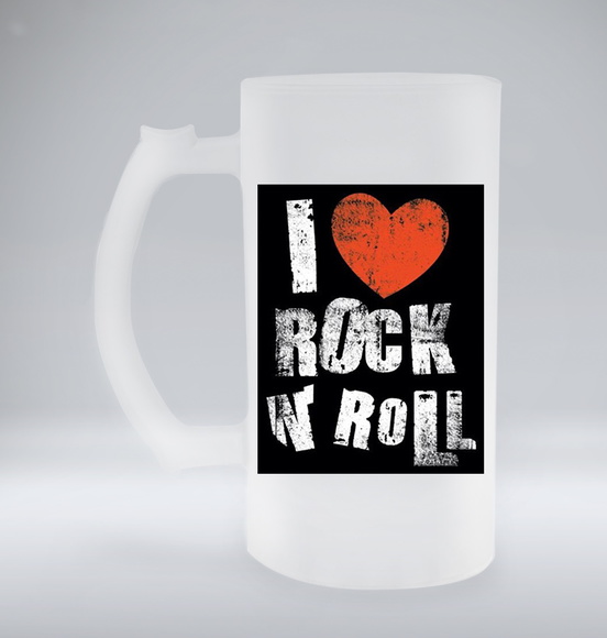 Caneca de Chopp Jateada I Love Rock Roll