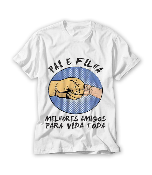 Camiseta Pai e Filha Melhores Amigos