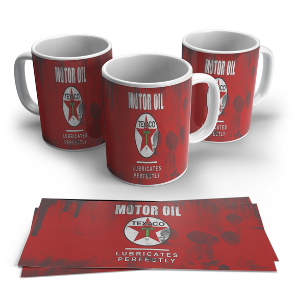Caneca de Porcelana Vintage Motor Oil