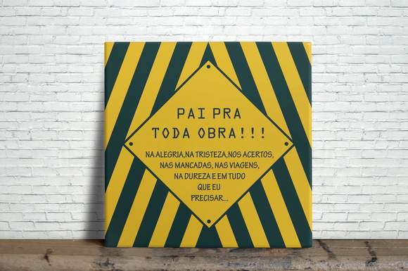 Azulejo Decorativo Pai pra Toda Obra