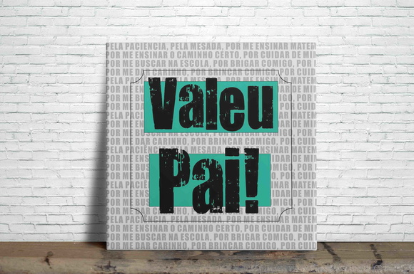 Azulejo Personalizado Valeu Pai!