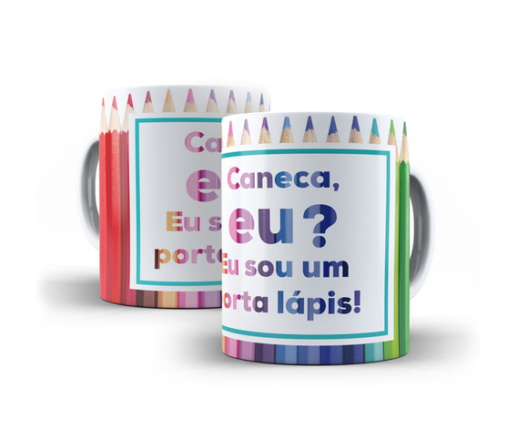 Caneca Porcelana Porta Lápis