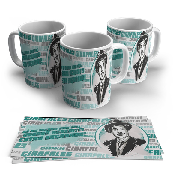 Caneca Porcelana Girafales