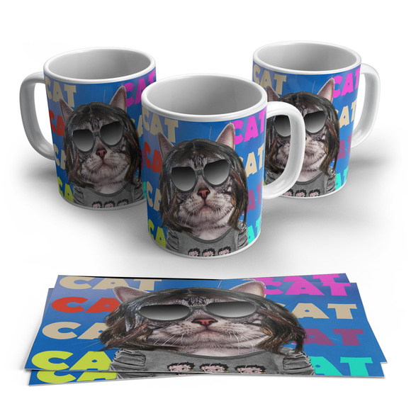 Caneca Porcelana Animais -Cats