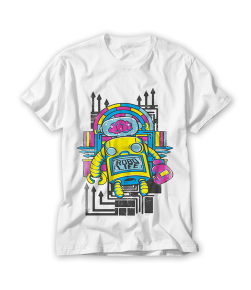 Camiseta Divertida Robo Life