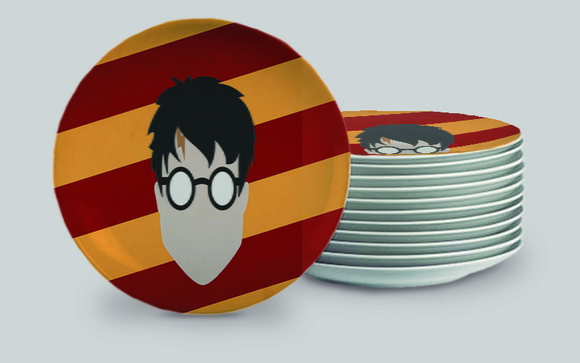 Prato Porcelana Decorativo Harry Potter