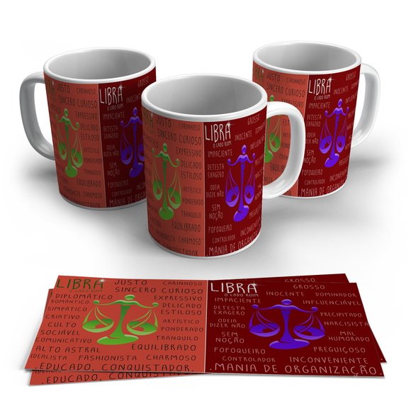 Caneca Porcelana Signos -Libra