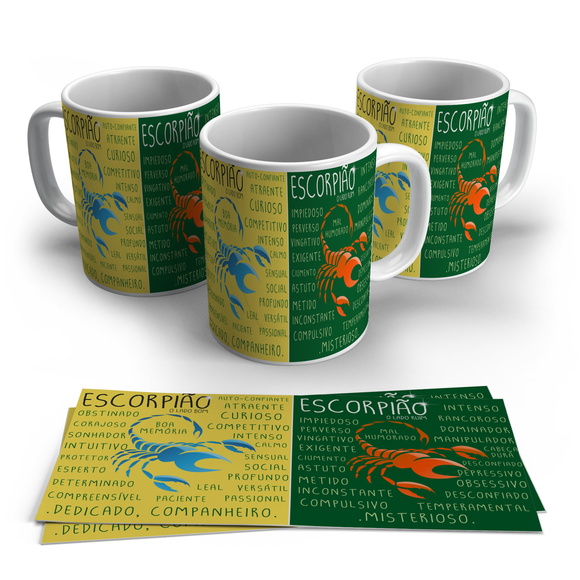 Caneca Porcelana Signos - Escorpião