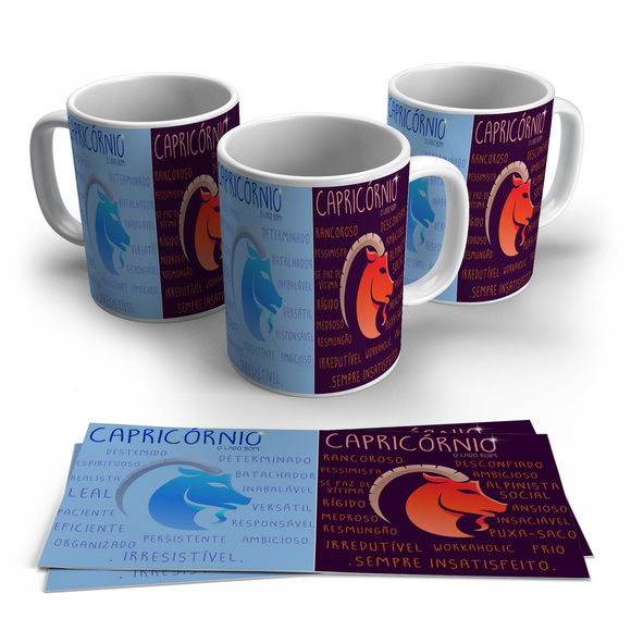 Caneca Porcelana Signos - Capricórnio