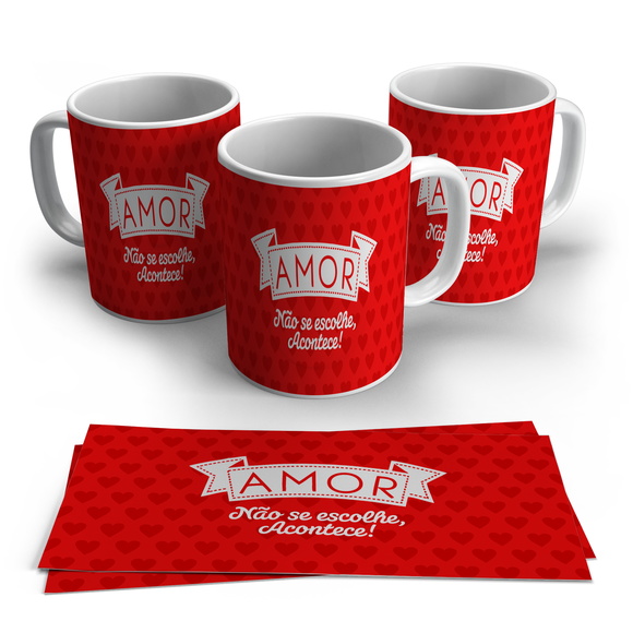 Caneca Porcelana Amor Não se Escolhe