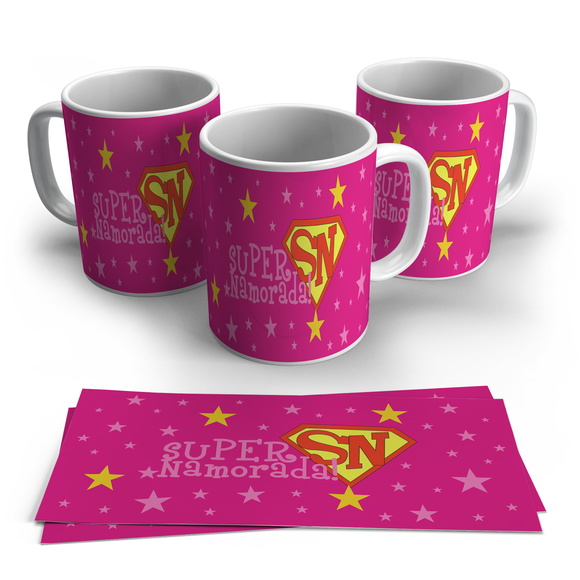 Caneca Porcelana Super Namorada