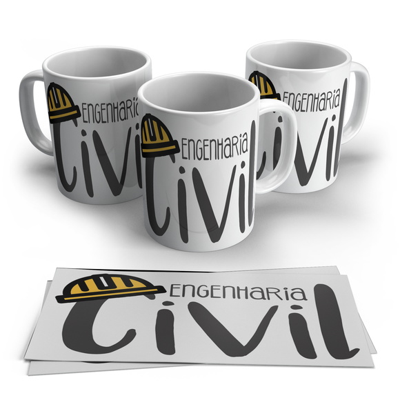 Caneca Profissões - Engenharia Civil