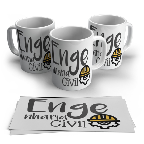 Caneca Profissões - Engenharia Civil