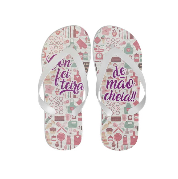 Chinelo Personalizado - Confeiteira
