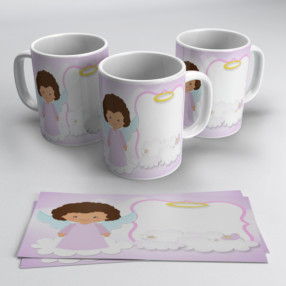 Caneca Personalizada Anjinha Batizado