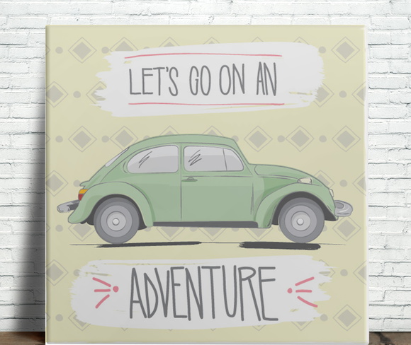 Azulejo Decorativo Fusca Adventure