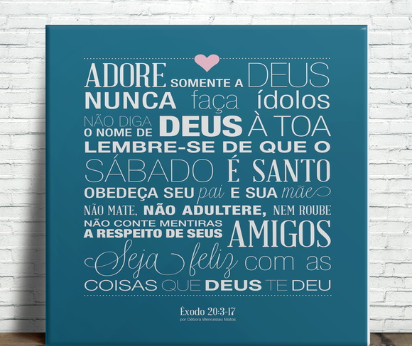 Azulejo Decorativo Frase Religiosa