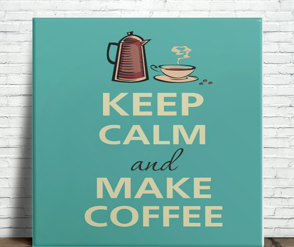 Azulejo Keep Calm and Make Coffee
