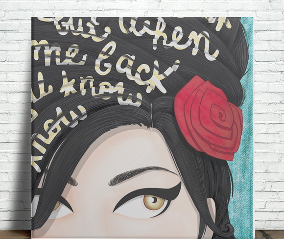 Azulejo Decorativo Amy Winehouse