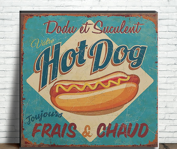 Azulejo Decorativo Retrô - Hot Dog