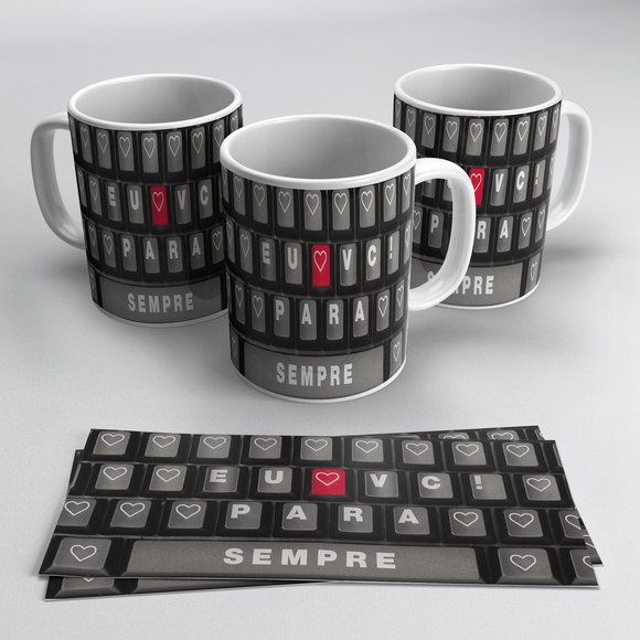 Caneca Porcelana Casal