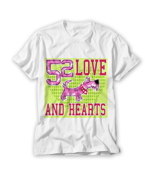 Camiseta Infantil Love and Hearts