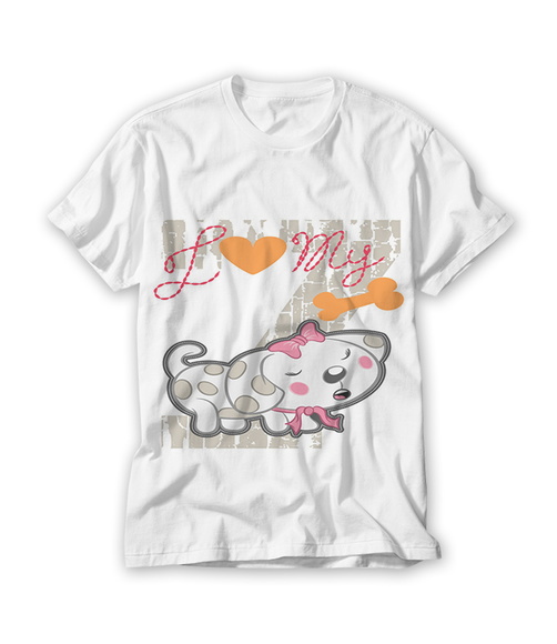 Camiseta Infantil I love My Dog