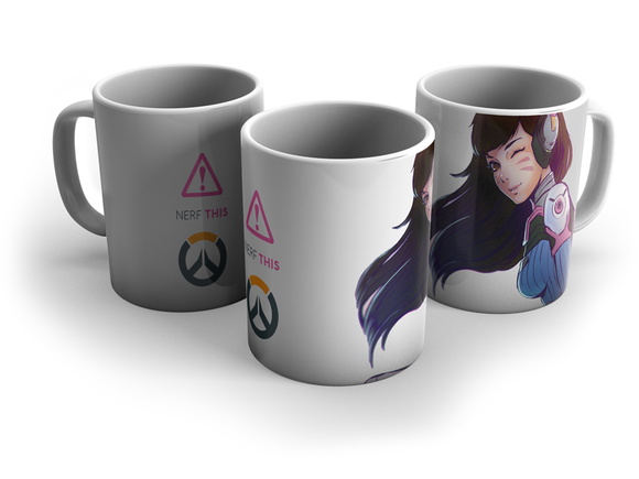Caneca Porcelana Gamer Overwatch