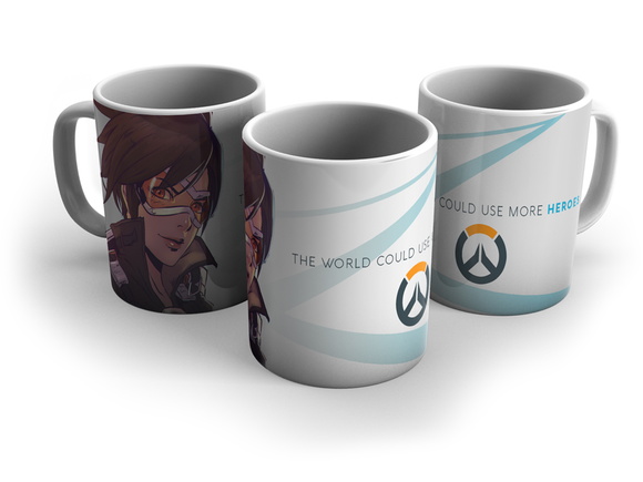 Caneca Porcelana Gamer Overwatch