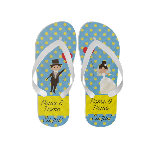 Chinelo Personalizado Casamento
