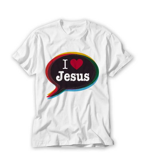 Camiseta Religiosa I Love Jesus