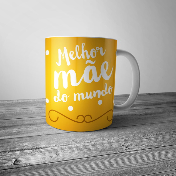Caneca Porcelana Melhor Mãe do Mundo
