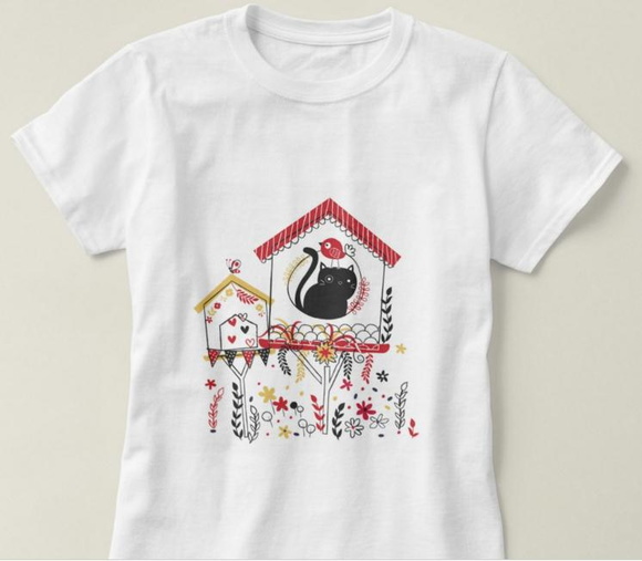 Camiseta Feminina Casa de Gato
