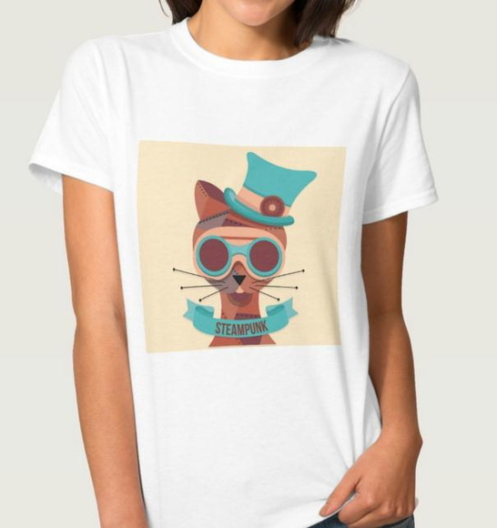 Camiseta Feminina Gato de óculos - Imagem 2