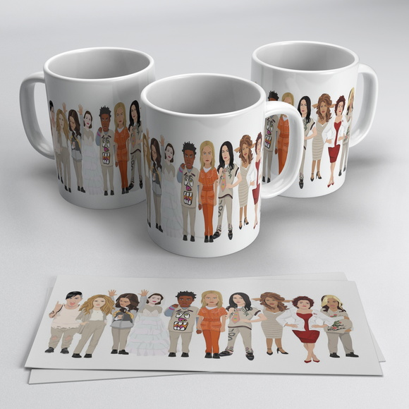 Caneca Porcelana Série Orange Black