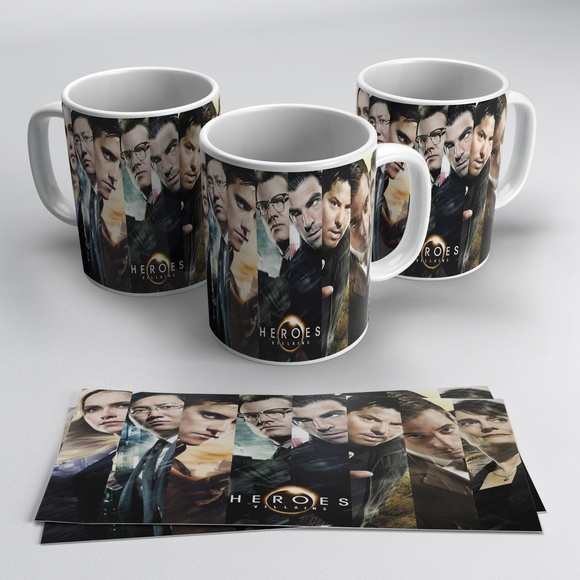 Caneca Porcelana Série Heroes