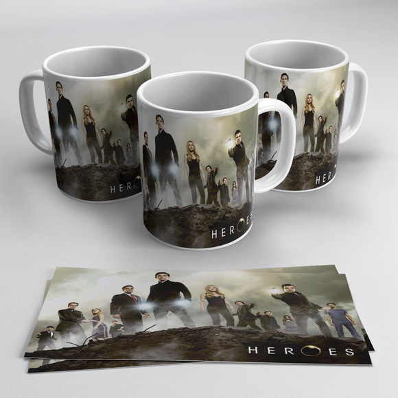 Caneca Porcelana Série Heroes