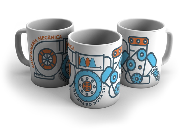 Caneca Profissões - Engenharia Mecânica