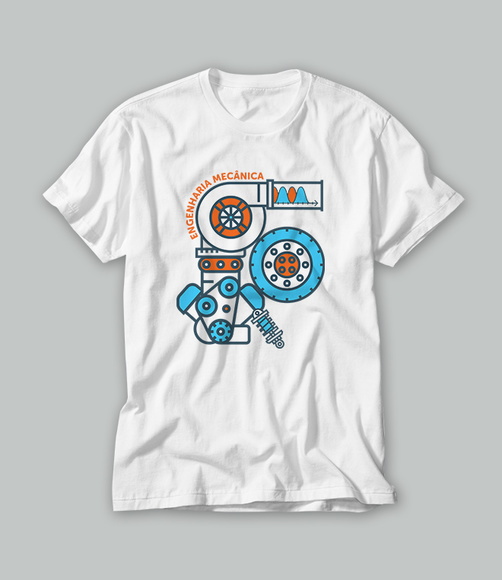 Camiseta Unissex Engenharia Mecânica