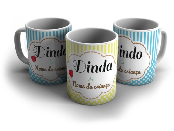 Caneca Personalizada Dindo e Dinda