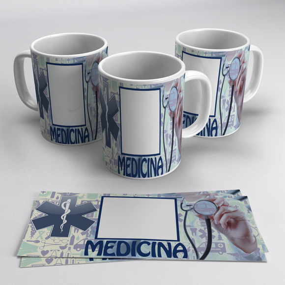 Caneca Porcelana Profissões - Medicina