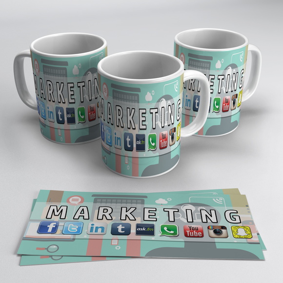 Caneca Porcelana Profissões - Marketing